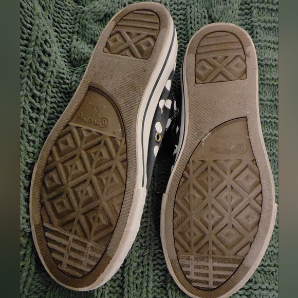 Converse All Star Low Top Polka Dot White Blue, Juniors 5 Or Winter Women's 7 - Picture 8 of 9